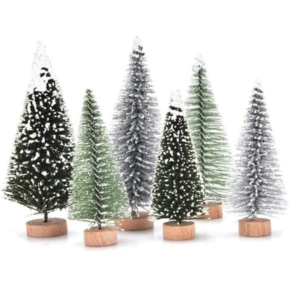 Other - 30 Pcs Mini Christmas Trees DIY Xmas Bottle Brush Trees Miniature Sisal Snow